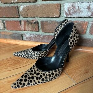 Steve Madden Leather Calf hair leopard print heels